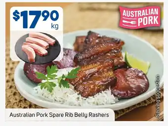 Foodland Australian Pork Spare Rib Belly Rashers offer