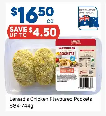 Foodland Lenard's Chicken Flavoured Pockets 684-744g offer