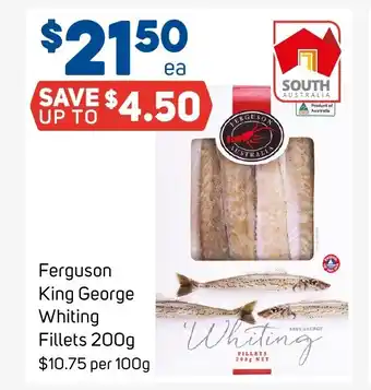 Foodland Ferguson King George Whiting Fillets 200g offer