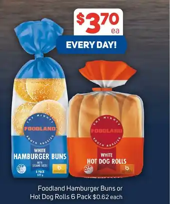 Foodland Foodland Hamburger Buns or Hot Dog Rolls 6 Pack offer