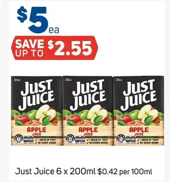 Foodland Just Juice 6 x 200mL offer