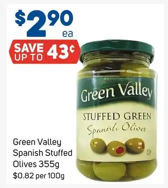 Foodland Green Valley Spanish Stuffed Olives 355g offer