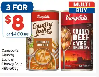 Foodland Campbell's Country Ladle or Chunky Soup 495-505g offer