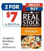 Foodland Campbell's Real Stock 1 Litre offer