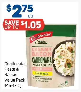 Foodland Continental Pasta & Sauce Value Pack 145-170g offer