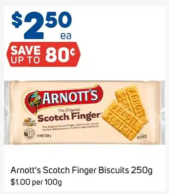 Foodland Arnott's Scotch Finger Biscuits 250g offer