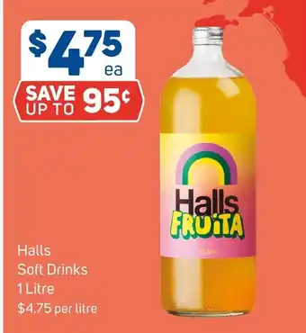 Foodland Halls Soft Drinks 1 Litre offer