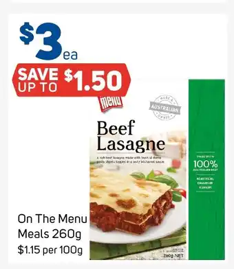 Foodland On The Menu Meals 260g offer