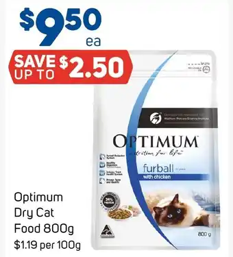 Foodland Optimum Dry Cat Food 800g offer