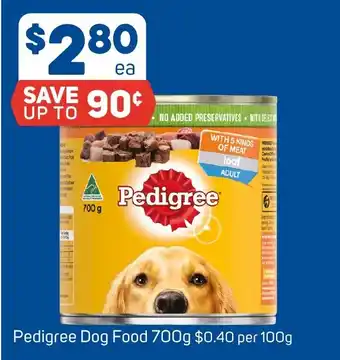 Foodland Pedigree Dog Food 700g offer