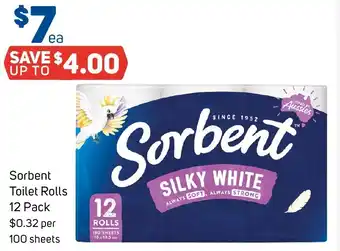 Foodland Sorbent Toilet Rolls 12 Pack offer