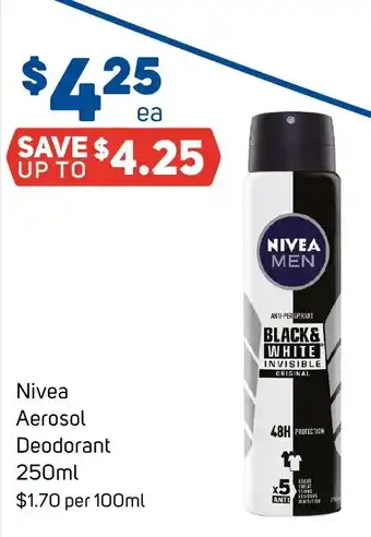 Foodland Nivea Aerosol Deodorant 250mL offer