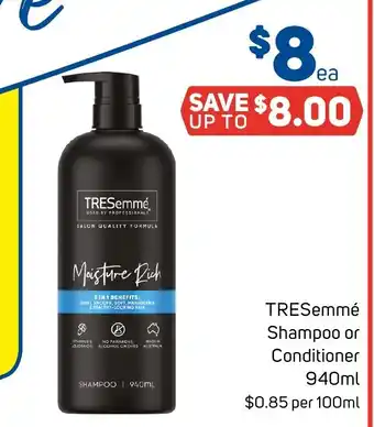 Foodland TRESemmé Shampoo or Conditioner 940mL offer