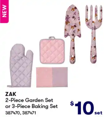 BIG W ZAK 2-Piece Garden Set or 3-Piece Baking Set offer