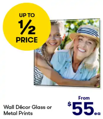 BIG W Wall Décor Glass or Metal Prints offer