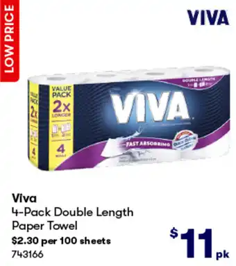 BIG W Viva 4-Pack Double Length Paper Towel offer