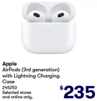 BIG W Apple AirPods (3rd generation) with Lightning Charging Case offer