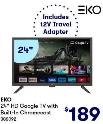 BIG W EKO 24" HD Google TV with Built-In Chromecast offer