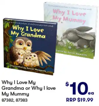 BIG W Why I Love My Grandma or Why I love My Mummy offer