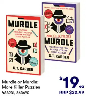 BIG W Murdle or Murdle: More Killer Puzzles offer