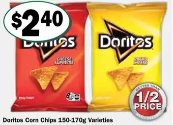 Friendly Grocer Doritos Corn Chips 150-170g Varieties offer