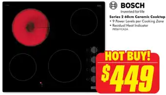 The Good Guys BOSCH Series 2 60cm Ceramic Cooktop offer