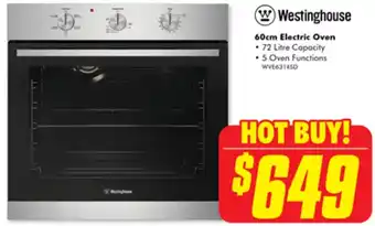 The Good Guys W Westinghouse 60cm Electric Oven offer