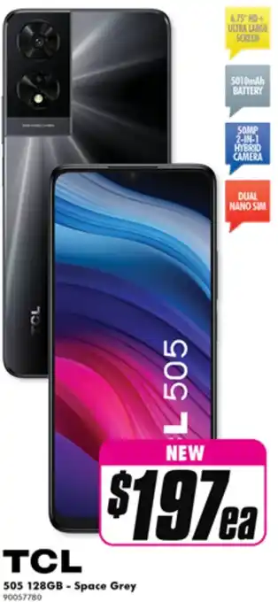 The Good Guys TCL 505 128GB - Space Grey offer