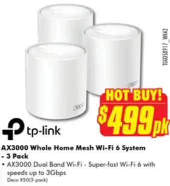 The Good Guys AX3000 Whole Home Mesh Wi-Fi 6 System - 3 Pack offer