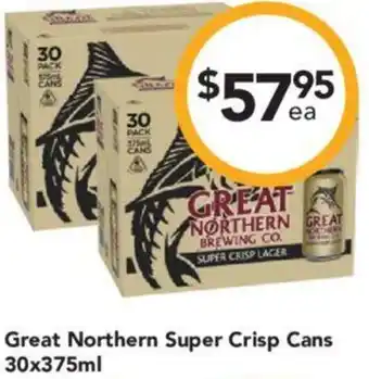 Drakes Great Northern Super Crisp Cans 30x375ml offer