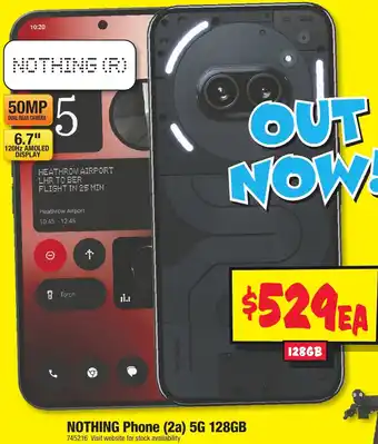 JB Hi-Fi NOTHING Phone (2a) 5G 128GB offer