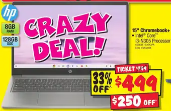 JB Hi-Fi hp 15" Chromebook+ offer