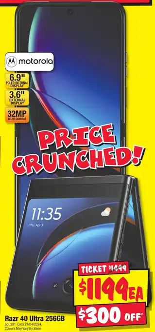 JB Hi-Fi Razr 40 Ultra 256GB offer