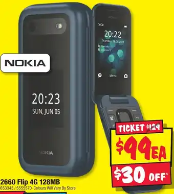 JB Hi-Fi NOKIA 2660 Flip 4G 128MB offer