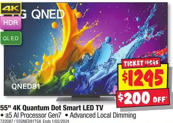 JB Hi-Fi 55" 4K Quantum Dot Smart LED TV offer