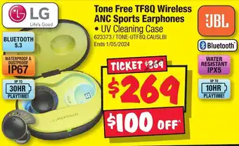 JB Hi-Fi Tone Free TF8Q Wireless ANC Sports Earphones offer