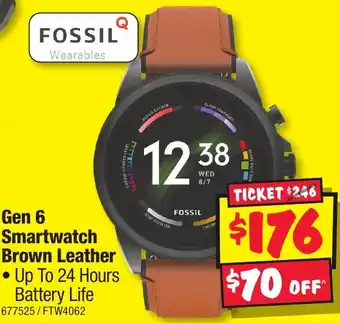 JB Hi-Fi Gen 6 Smartwatch Brown Leather offer