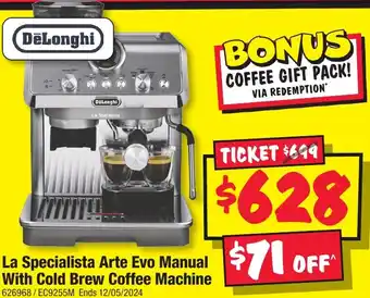 JB Hi-Fi La Specialista Arte Evo Manual With Cold Brew Coffee Machine offer