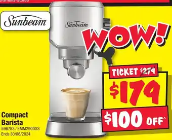 JB Hi-Fi Sunbeam Compact Barista offer