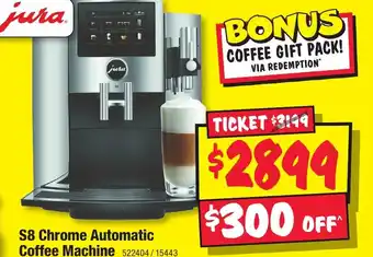 JB Hi-Fi S8 Chrome Automatic Coffee Machine offer