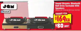 JB Hi-Fi Sound Stream+ Bluetooth Belt Drive Turntable With Speakers offer