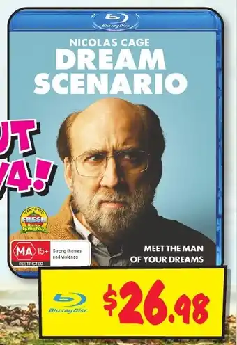 JB Hi-Fi NICOLAS CAGE DREAM SCENARIO Blu-ray Disc offer