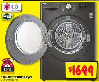 JB Hi-Fi LG 9KG Heat Pump Dryer offer