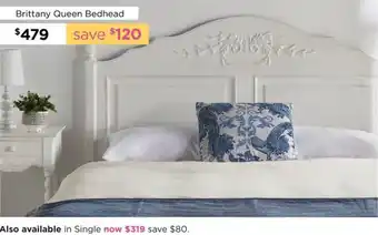 Early Settler Brittany Queen Bedhead offer