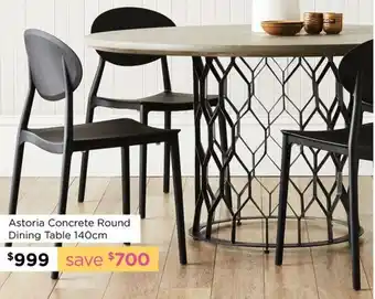 Early Settler Astoria Concrete Round Dining Table 140cm offer