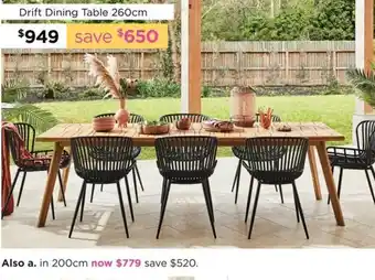 Early Settler Drift Dining Table 260cm offer