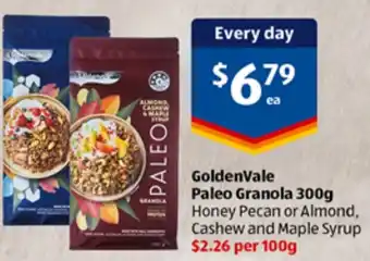 ALDI GoldenVale Paleo Granola 300g offer