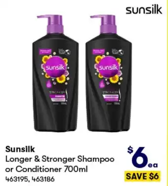 BIG W Sunsilk Longer & Stronger Shampoo or Conditioner 700ml offer