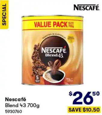 BIG W Nescafé Blend 43 700g offer