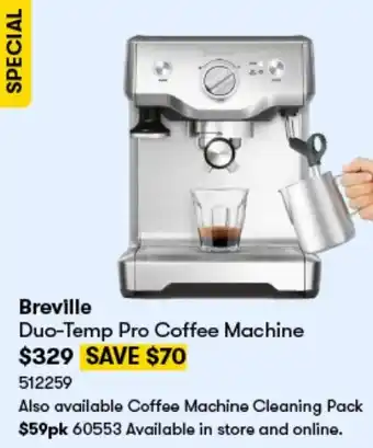 BIG W Breville Duo-Temp Pro Coffee Machine offer